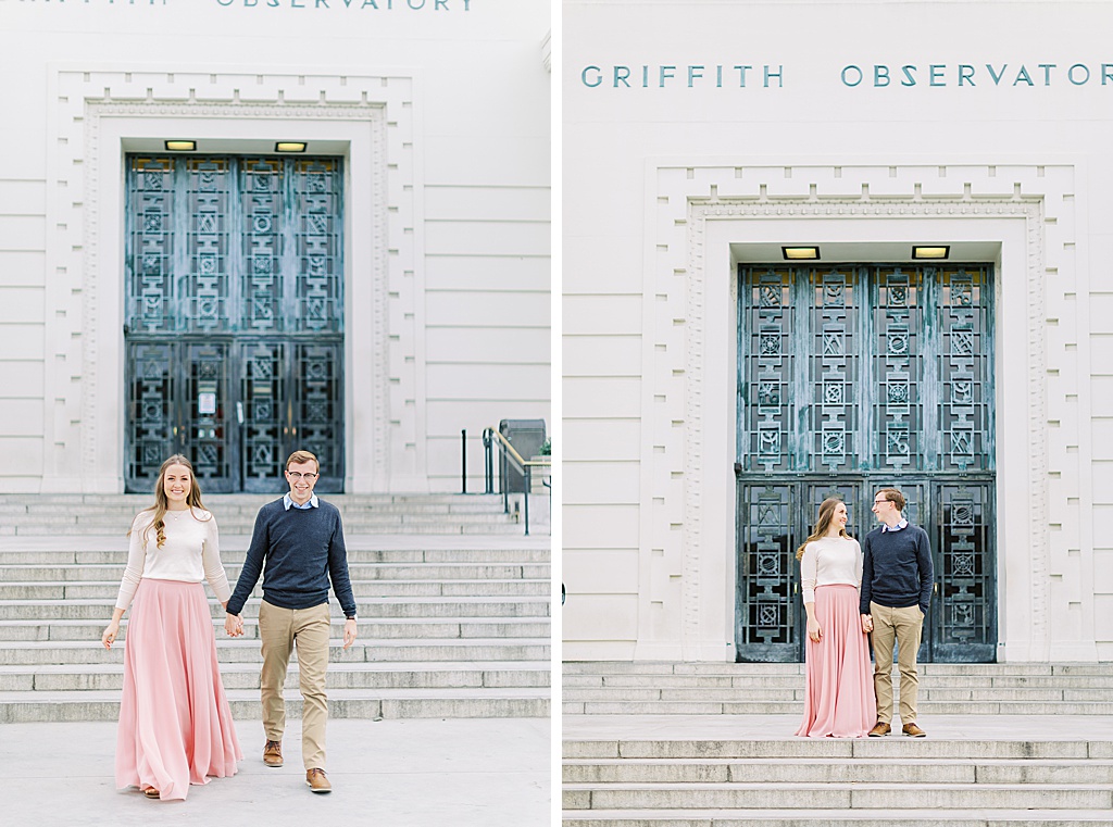Film Inspired Engagement Session at the Griffith Observatory during sunset (31)