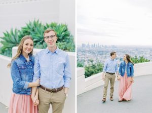 Film Inspired Engagement Session at the Griffith Observatory during sunset (10)