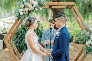 The Greenhouse Plantenders Nursery Wedding inspired by dusty blue & pink by Madison Ellis Photography